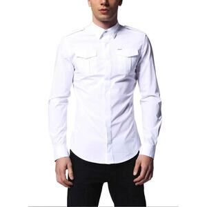 Diesel S Haul Long Sleeve Slimfit Button-down Men's Shirt sz. S in White